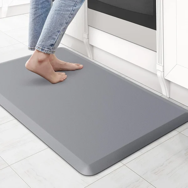tapis de cuisine anti-fatigue gris