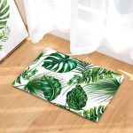 tapis d'entrée petite feuille verte
