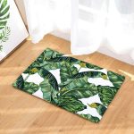 tapis feuille verte déco