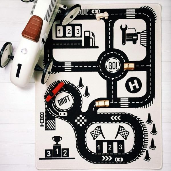 tapis chambre garçon circuit voiture