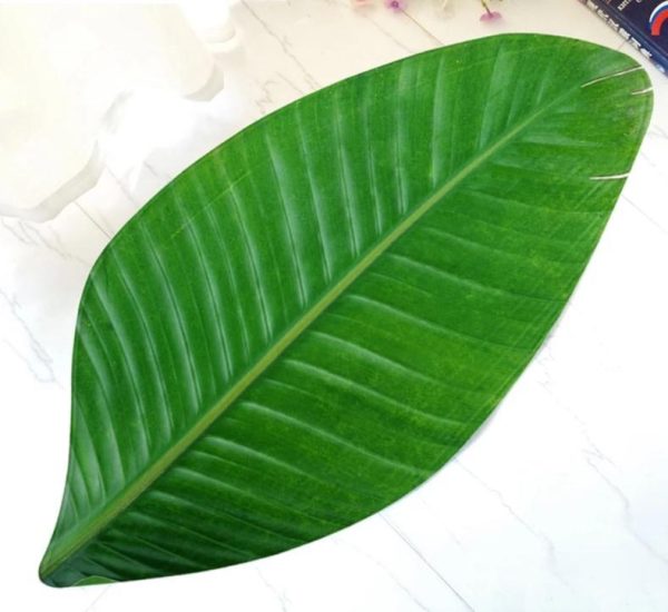 tapis de cuisine feuille verte