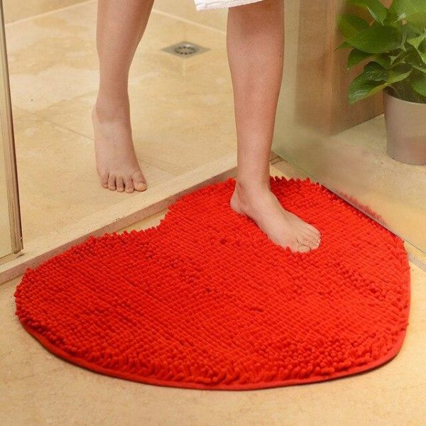 tapis salle de bain design cœur