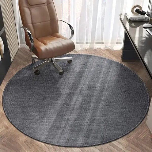 tapis de bureau rond gris