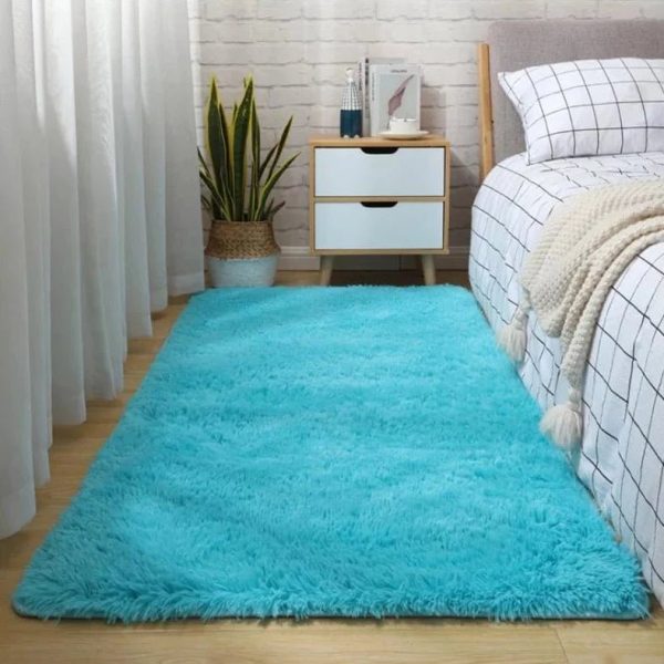 Tapis Shaggy Bleu Turquoise