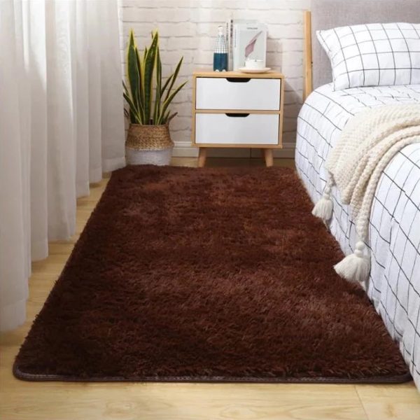 tapis doux motif café