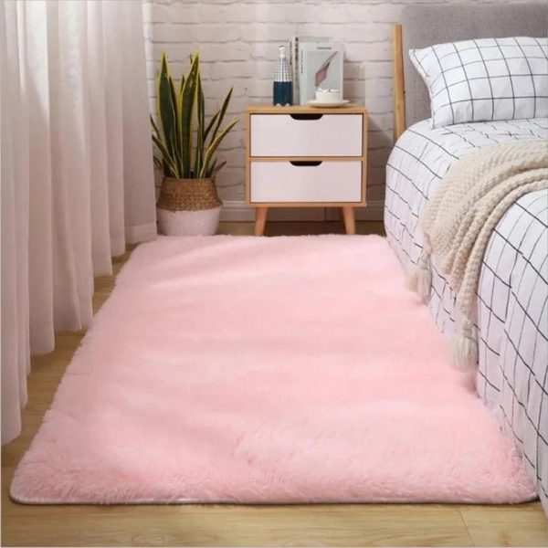 Tapis Shaggy Rose élégant