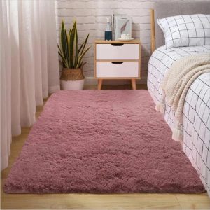 Tapis Shaggy Rose Foncé